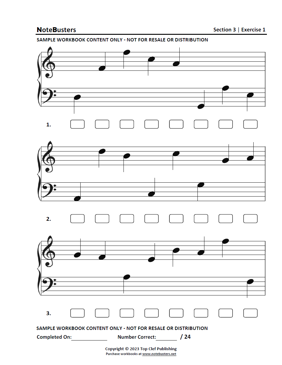 menta golondrina Inmersión Read and play sheet music faster with note reading exercises from  Notebusters