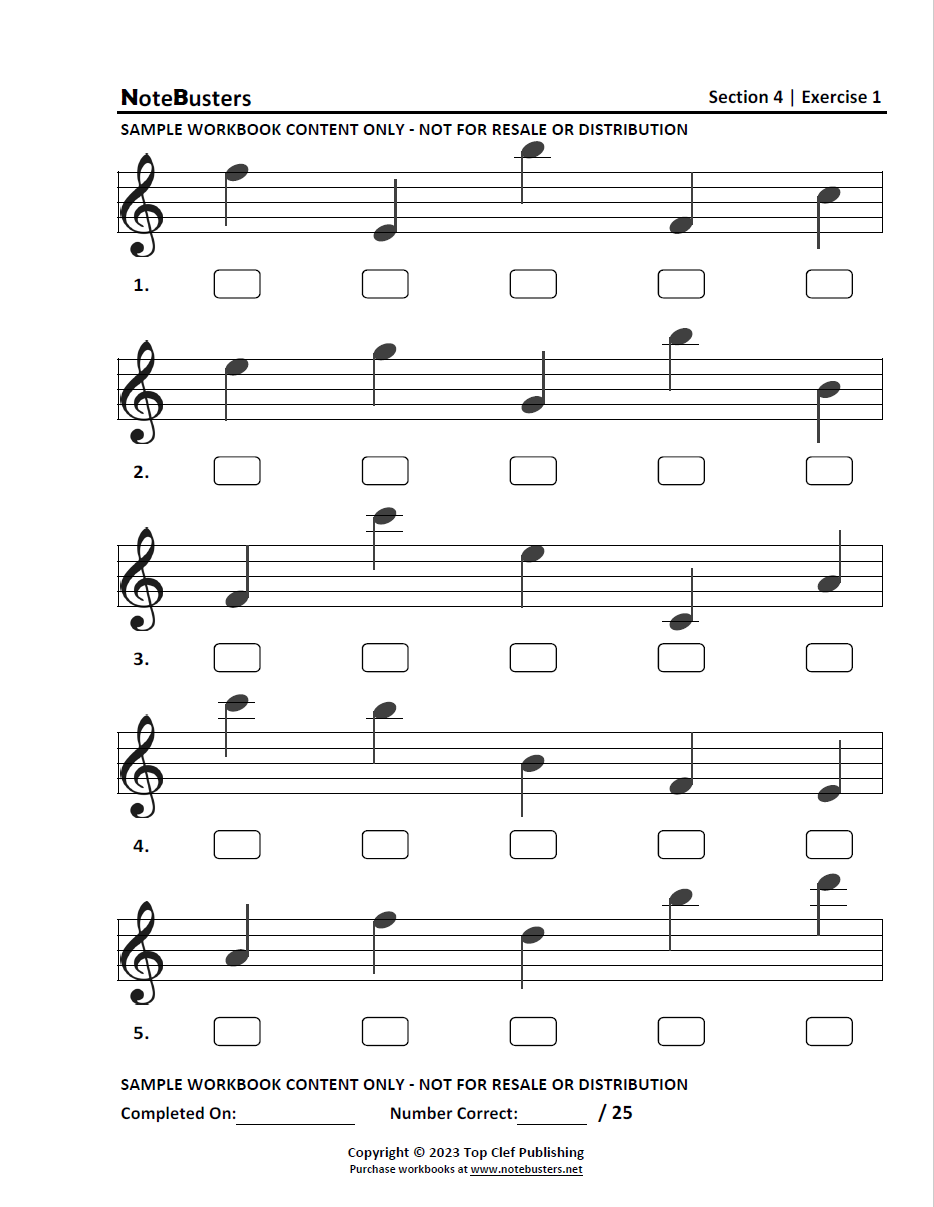 menta golondrina Inmersión Read and play sheet music faster with note reading exercises from  Notebusters