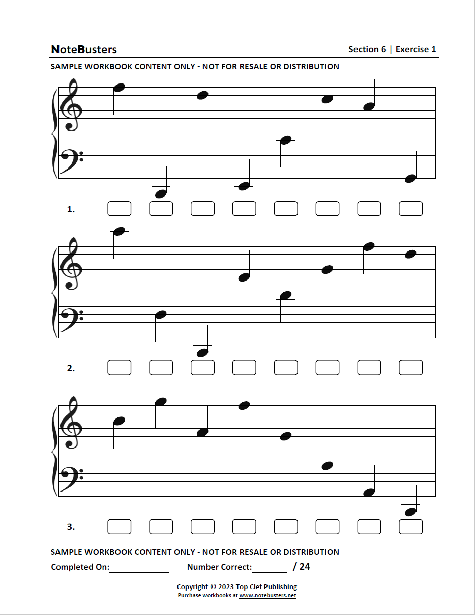 Read and play sheet music faster with note reading exercises from